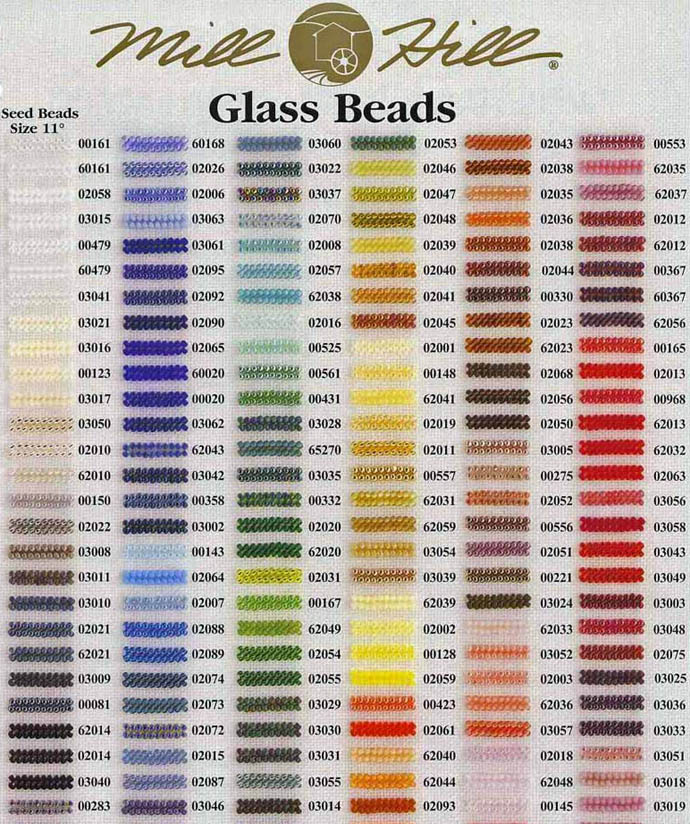 Mill HIll Beads Color Chart 1