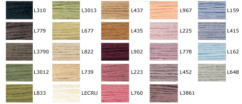 DMC Linen Floss Color Chart 2