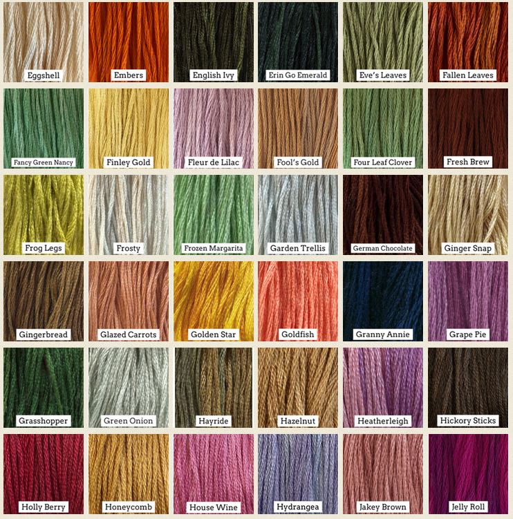 Weeks Dye Works Color Chart