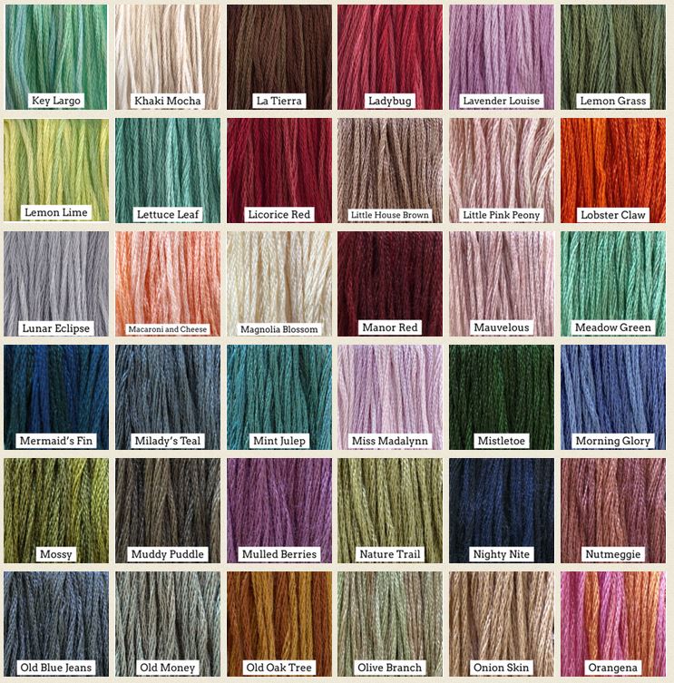 Weeks Dye Works Color Chart