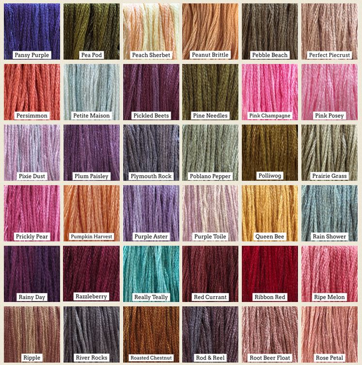 Weeks Dye Works Color Chart