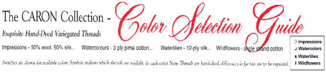 Caron Watercolours Colour Chart