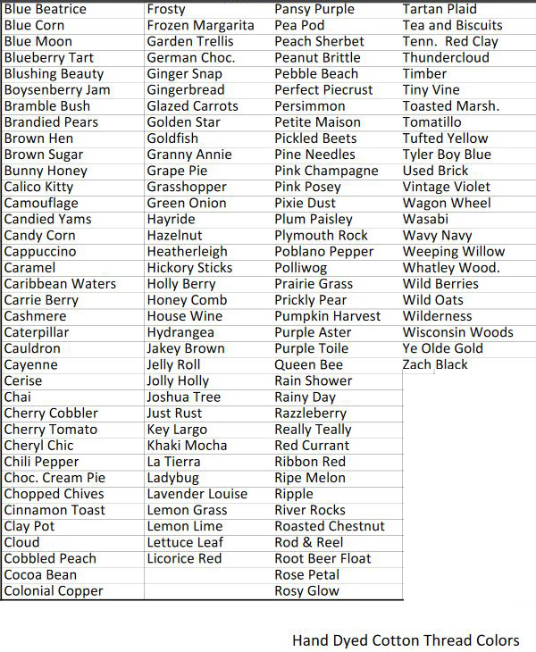 Classic Colorworks To Dmc Conversion Chart