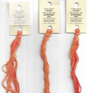 Hand dyed DMC floss variegated embroidery thread for cross stitch Tutti Frutti
