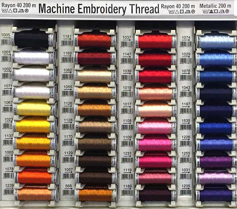 Gütermann Sulky Embroidery Thread Color Chart