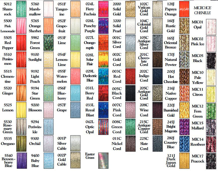 Kreinik Color Chart