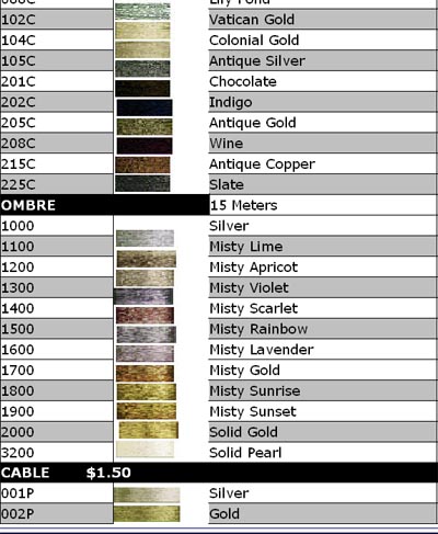 Kreinik Color Chart 6