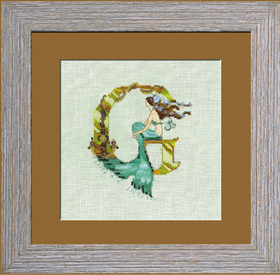 Letters from Mermaids G - Cross Stitch Pattern