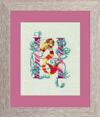 Letters from Mermaids H - Cross Stitch Pattern
