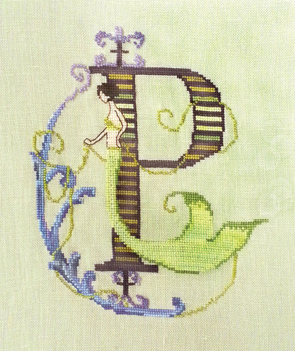 Letters From Mermaids P - Cross Stitch Pattern