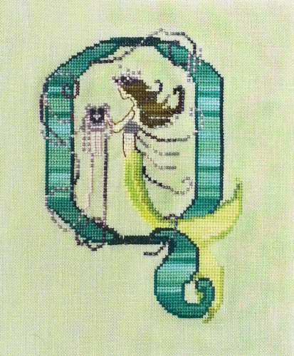 Letters From Mermaids Q - Cross Stitch Pattern