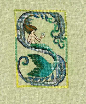 Letters from Mermaids S - Cross Stitch Pattern 