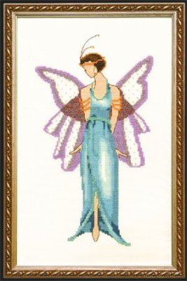 Jade Blue Spring Garden Pixie - Cross Stitch Pattern