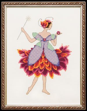 Peony Spring Garden Pixie - Cross Stitch Pattern