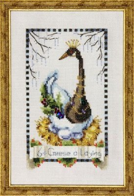 Six Geese a Laying - 12 Days of Christmas - Cross Stitch
