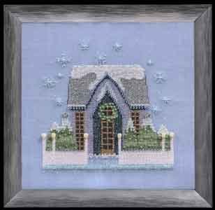 Little Snowy Gray Cottage - Cross Stitch Pattern