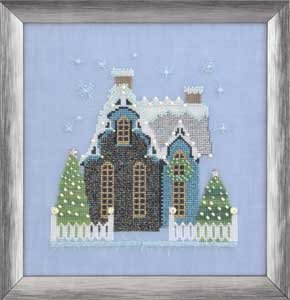 Little Snowy Blue Cottage - Cross Stitch Pattern