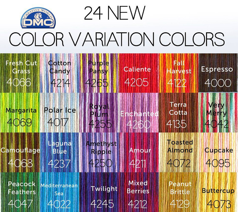 DMC NEW VARIATIONS COLOR CHART