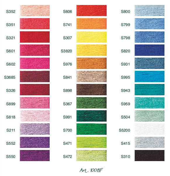 Dmc Silks Colour Chart